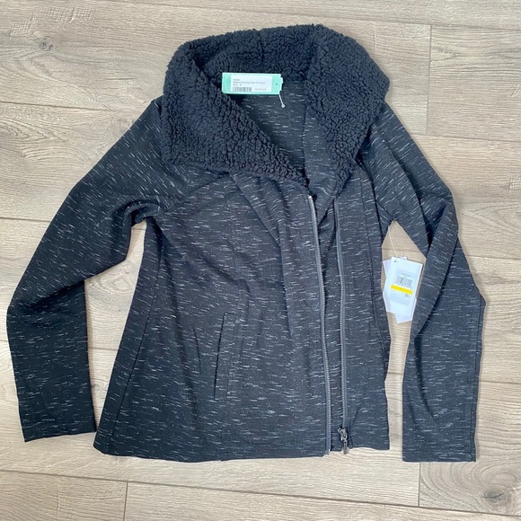 Kensie Shailene Shearling Collar Knit 